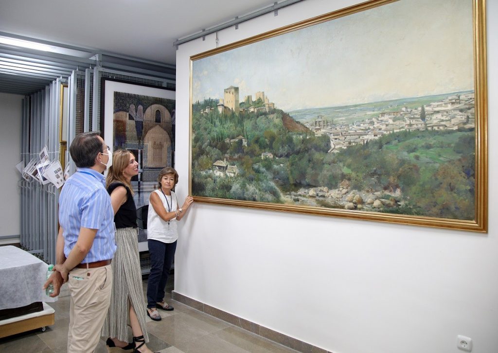 El Patronato de la Alhambra adquiere en subasta un óleo de la Alhambra del pintor Antonio Gomar y Gomar