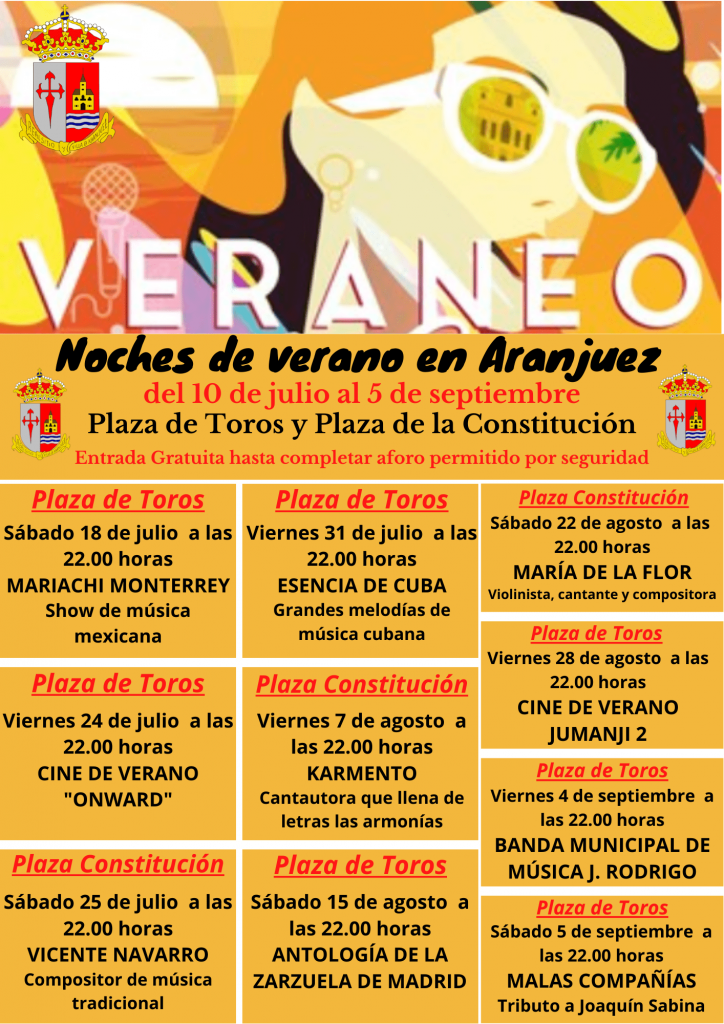 Aranjuez presenta su plan de música y cine para el verano