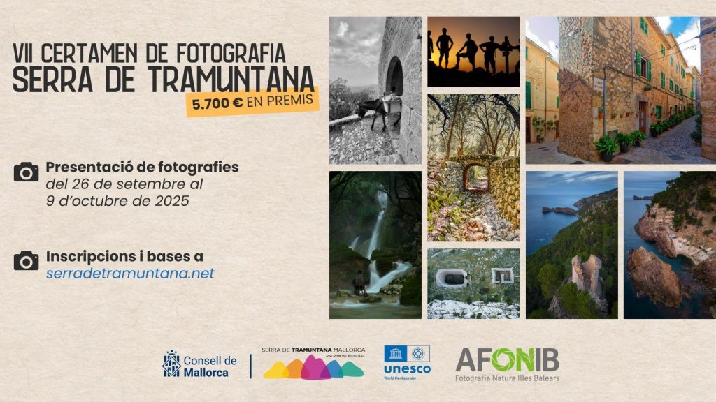 El Consell de Mallorca convoca la séptima edición del Certamen de Fotografía Sierra de Tramuntana Patrimonio Mundial